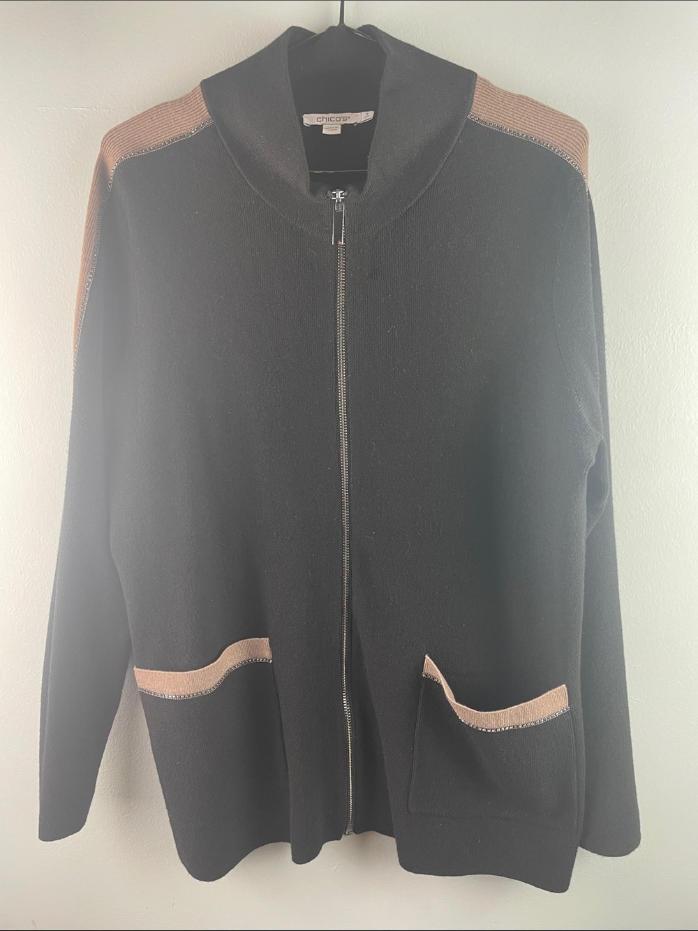 Chico's Zip Cardigan Size L (2)